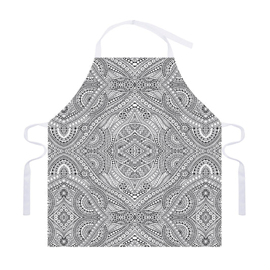 Ethnic Zentangle Pattern Print Adjustable Apron