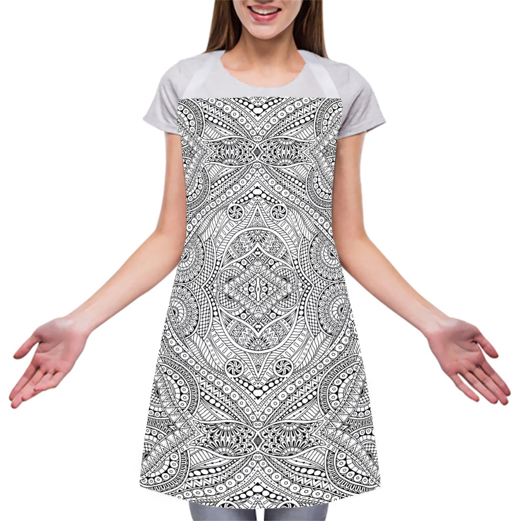 Ethnic Zentangle Pattern Print Adjustable Apron