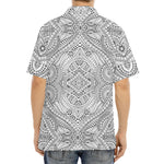 Ethnic Zentangle Pattern Print Aloha Shirt