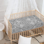 Ethnic Zentangle Pattern Print Baby Crib Sheet