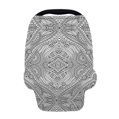 Ethnic Zentangle Pattern Print Baby Seat Cover