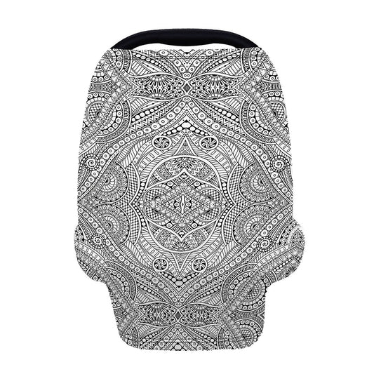 Ethnic Zentangle Pattern Print Baby Seat Cover