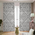 Ethnic Zentangle Pattern Print Dimout Pencil Pleat Curtains
