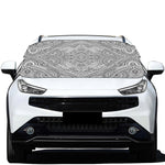 Ethnic Zentangle Pattern Print Car Windshield Snow Cover