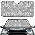Ethnic Zentangle Pattern Print Car Windshield Sun Shade