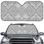 Ethnic Zentangle Pattern Print Car Windshield Sun Shade