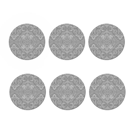 Ethnic Zentangle Pattern Print Coaster Set