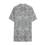 Ethnic Zentangle Pattern Print Cotton Hawaiian Shirt
