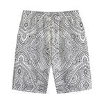 Ethnic Zentangle Pattern Print Cotton Shorts