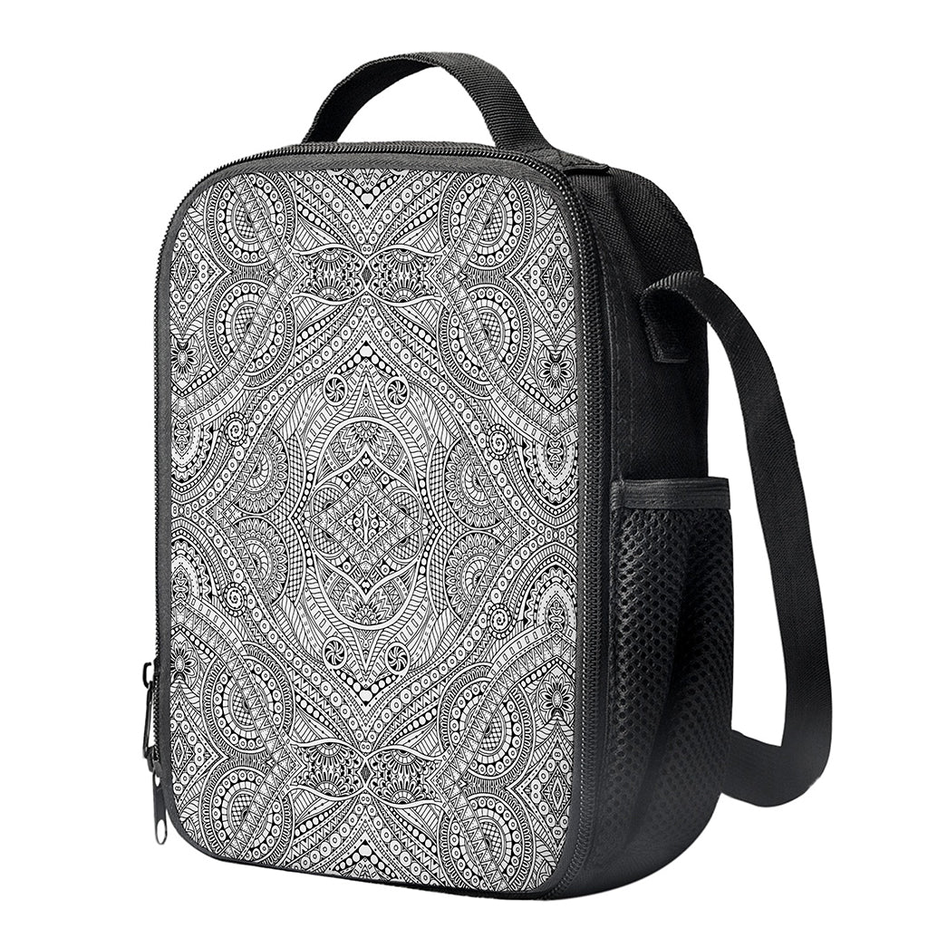 Ethnic Zentangle Pattern Print Crossbody Lunch Bag
