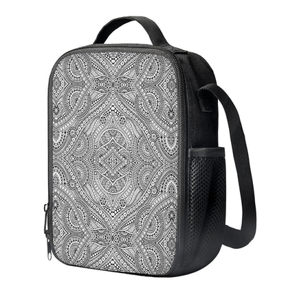 Ethnic Zentangle Pattern Print Crossbody Lunch Bag
