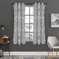 Ethnic Zentangle Pattern Print Grommet Curtain Panels