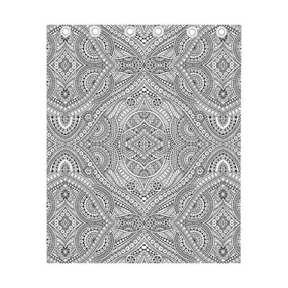 Ethnic Zentangle Pattern Print Curtain