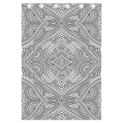 Ethnic Zentangle Pattern Print Curtain