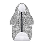 Ethnic Zentangle Pattern Print Dog Zip Up Hoodie