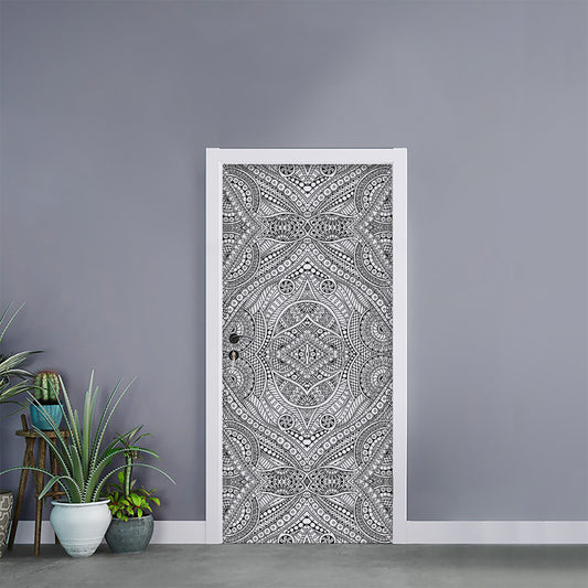 Ethnic Zentangle Pattern Print Door Sticker