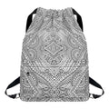 Ethnic Zentangle Pattern Print Drawstring Backpack