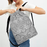 Ethnic Zentangle Pattern Print Drawstring Backpack