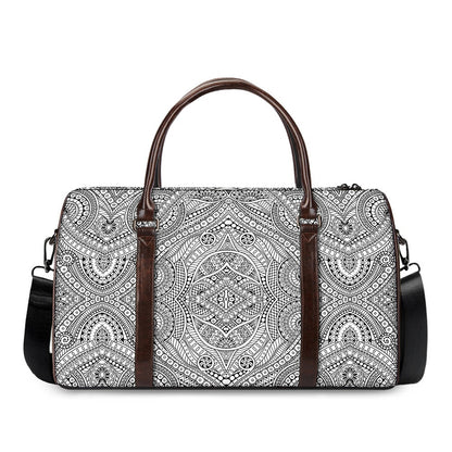 Ethnic Zentangle Pattern Print Duffle Bag