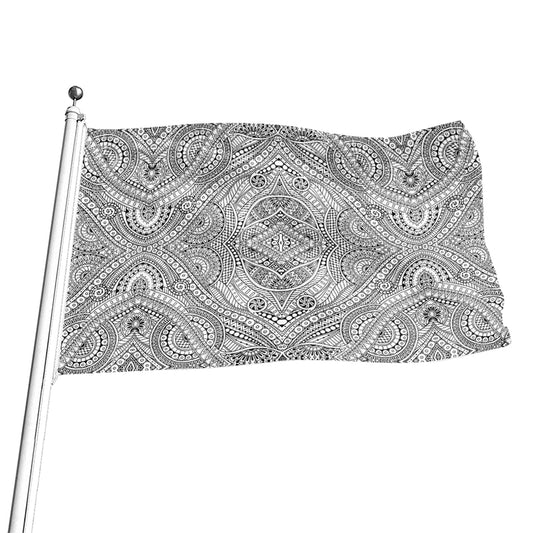 Ethnic Zentangle Pattern Print Flag