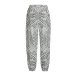 Ethnic Zentangle Pattern Print Fleece Lined Knit Pants