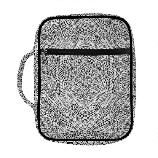Ethnic Zentangle Pattern Print Front Pocket Bible Bag