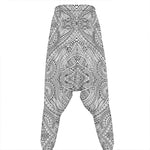 Ethnic Zentangle Pattern Print Hammer Pants