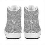 Ethnic Zentangle Pattern Print High Top Leather Sneakers
