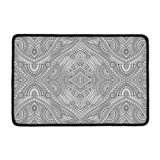 Ethnic Zentangle Pattern Print Kitchen Mat