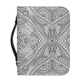 Ethnic Zentangle Pattern Print Leather Bible Cover