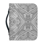 Ethnic Zentangle Pattern Print Leather Bible Cover
