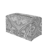 Ethnic Zentangle Pattern Print Leather Tissue Box Cover