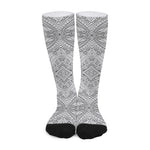 Ethnic Zentangle Pattern Print Long Socks