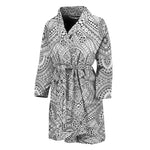 Ethnic Zentangle Pattern Print Men's Bathrobe