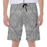 Ethnic Zentangle Pattern Print Men's Beach Shorts