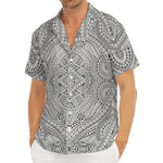 Ethnic Zentangle Pattern Print Men's Deep V-Neck Shirt