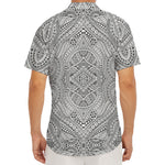 Ethnic Zentangle Pattern Print Men's Deep V-Neck Shirt
