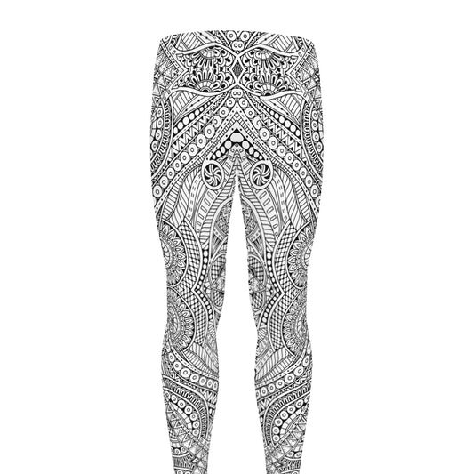 Ethnic Zentangle Pattern Print Men's leggings