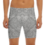 Ethnic Zentangle Pattern Print Men's Long Boxer Briefs