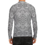 Ethnic Zentangle Pattern Print Men's Long Sleeve Rash Guard
