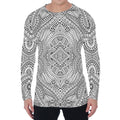 Ethnic Zentangle Pattern Print Men's Long Sleeve T-Shirt