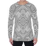 Ethnic Zentangle Pattern Print Men's Long Sleeve T-Shirt