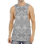 Ethnic Zentangle Pattern Print Men's Muscle Tank Top