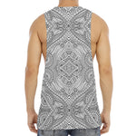 Ethnic Zentangle Pattern Print Men's Muscle Tank Top