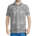 Ethnic Zentangle Pattern Print Men's Polo Shirt