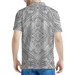 Ethnic Zentangle Pattern Print Men's Polo Shirt