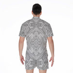 Ethnic Zentangle Pattern Print Men's Rompers