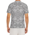 Ethnic Zentangle Pattern Print Men's Short Sleeve Rash Guard
