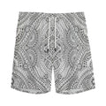 Ethnic Zentangle Pattern Print Men's Athletic Shorts