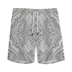 Ethnic Zentangle Pattern Print Men's Sports Shorts